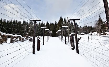 Replica of Iron Curtain in Bučina